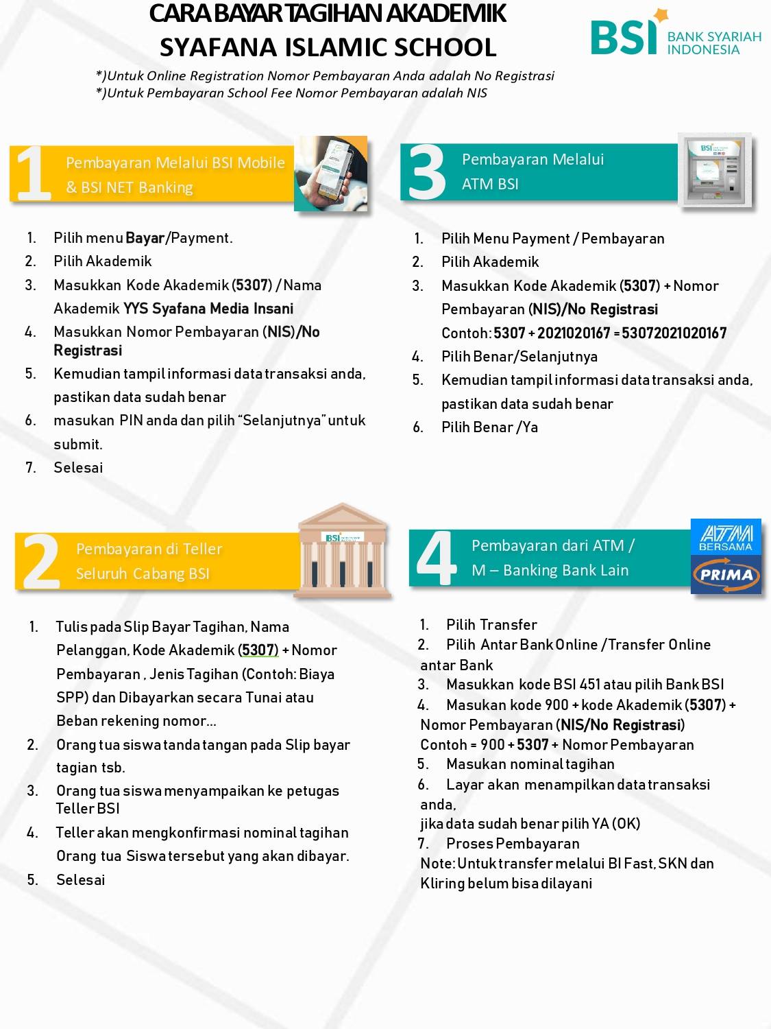 BSI academic bill payment guide